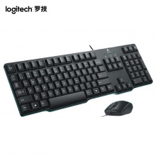 Logitech/罗技 MK100防水键鼠套装 有线键盘鼠标...
