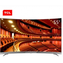 TCL 55A950C 55英寸32核人工智能 HDR曲面超薄4K电视金属机身（枪色）